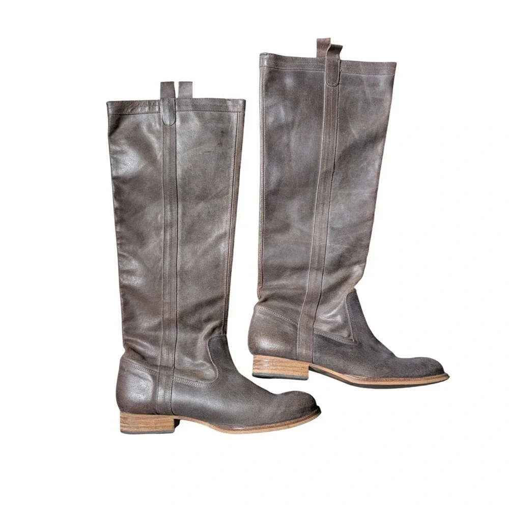 Steve Madden Vintage Y2K Tarot Western Chic Rustic Leather Knee High Boots